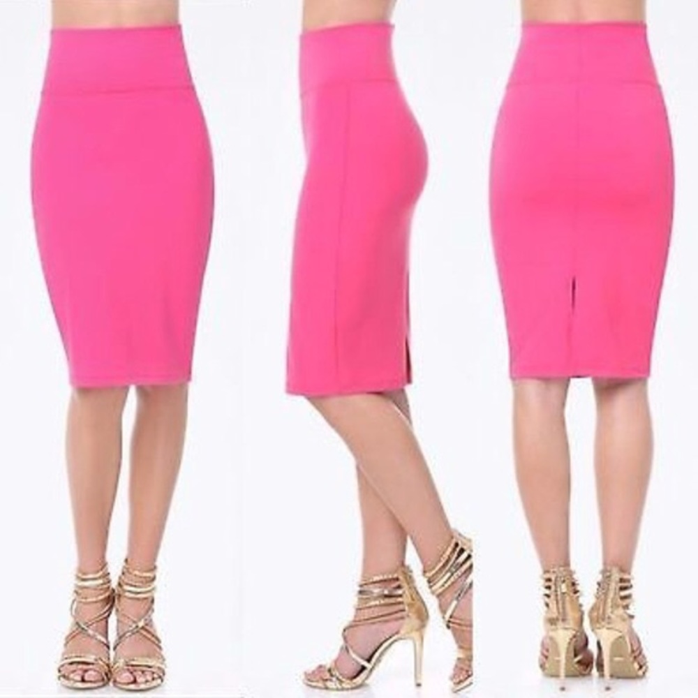 BeBe Highwaisted Stretch Bodycon Midi Skirt